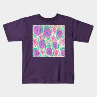 Beachy Boho Watercolor Print Kids T-Shirt